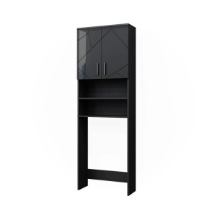 Vicco Waschmaschinenschrank Irma Anthrazit Hochglanz 64 x 191