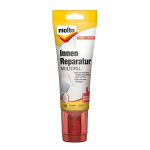 Molto Moltofill Innen-Fertigspachtel 330g Tube für Wände & Decken. Einfach Risse, Löcher ausbessern, schleif- & überstreichbar.