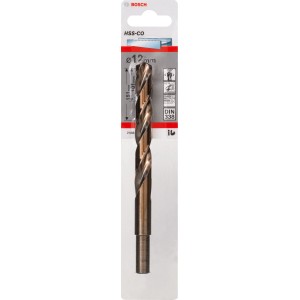 Bosch Metallbohrer HSS-Co DIN 338, 12 mm. Spiralbohrer für Stahl, Gusseisen, hitzebeständigen Stahl.