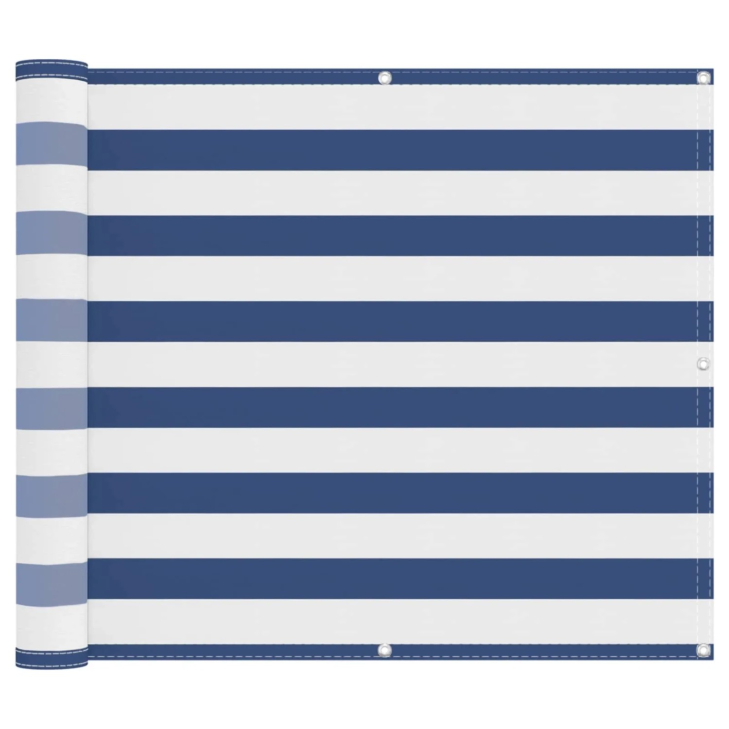 vidaXL Balkonsichtschutz Blau und Weiß 100 x 600 cm Oxford-Stoff 42030643
