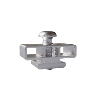 SolMount Arretierungsklemme aus Aluminium zur Abrutschsicherung bei Solaranlagen.