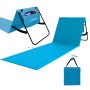 Blaue 24MOVE Strandmatte, klappbar mit Rückenlehne, Tasche und Tragegurt. Ideal für den Strand.