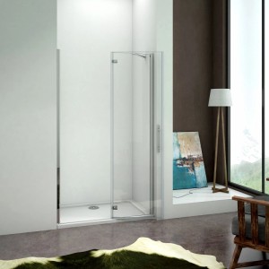Duschparadies 76 x 195cm Duschtür Nischentür Dusche Drehtür 6mm Nano Glas Dusche