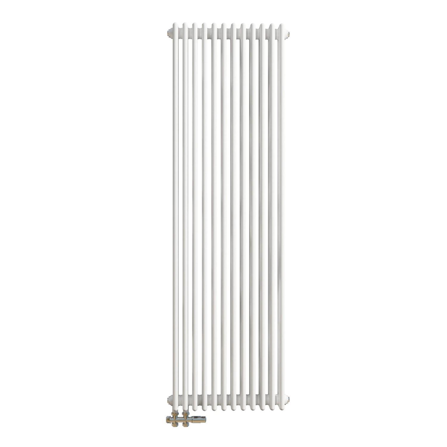 Duschparadies 3 Säulen Traditioneller Heizkörper in Gusseisen-Optik 1800x560mm 2291W für Warmwasserbetrieb Weiß