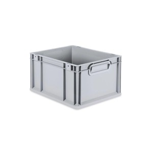 Graue PROREGAL Eurobox NextGen, 20 Liter, mit Griffen. Ideal zur Aufbewahrung.