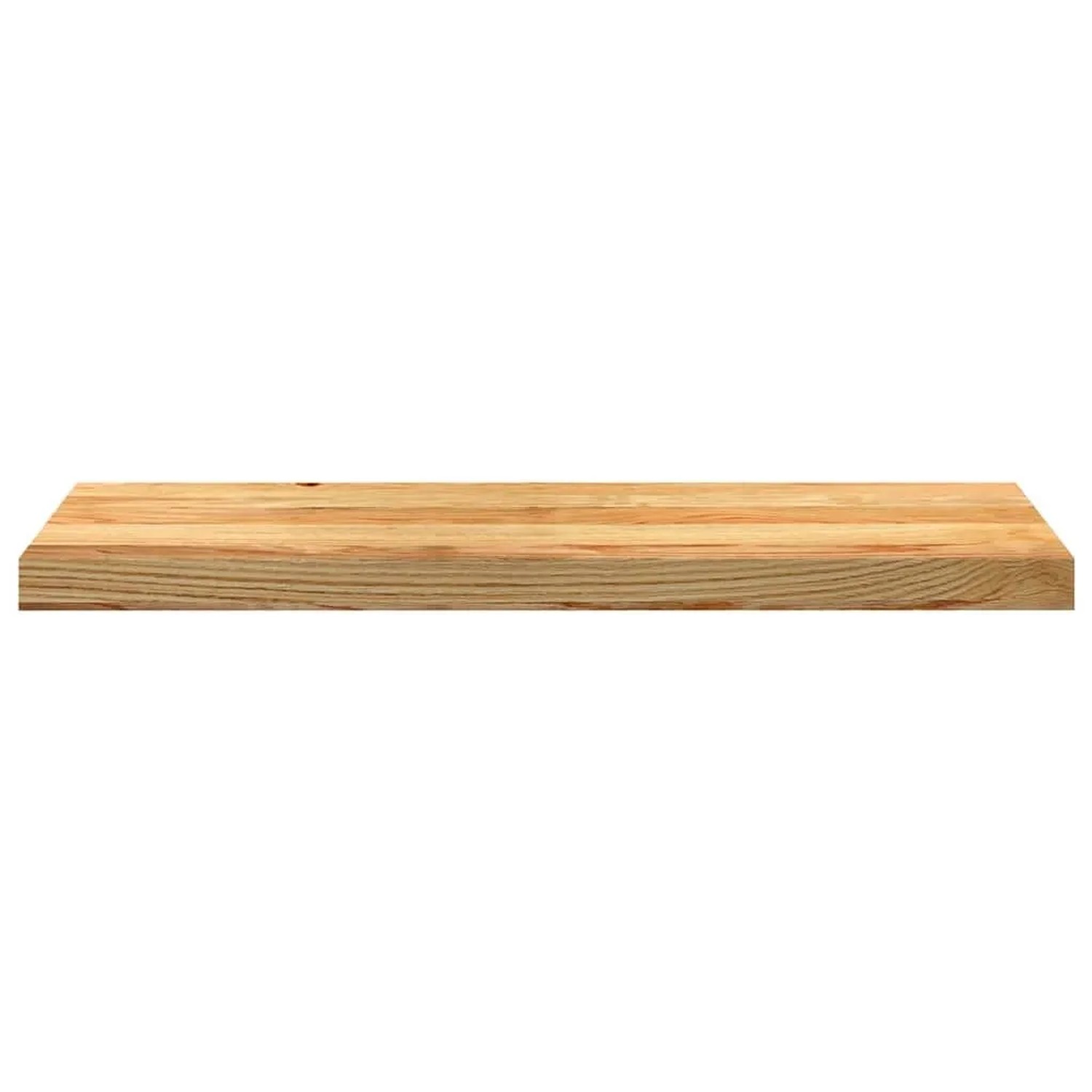 Zwei hellbraune Fensterbänke aus massivem Eichenholz, 80x30 cm.