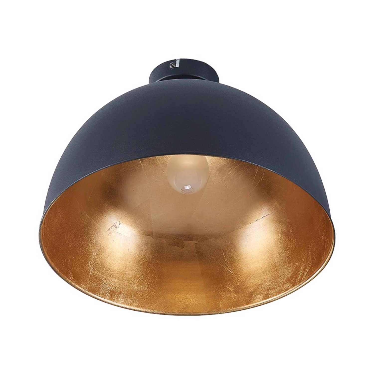 Lindby Deckenlampe Lya 9620831 Modern in Schwarz aus Metall 1-flammig E27 W günstig online kaufen