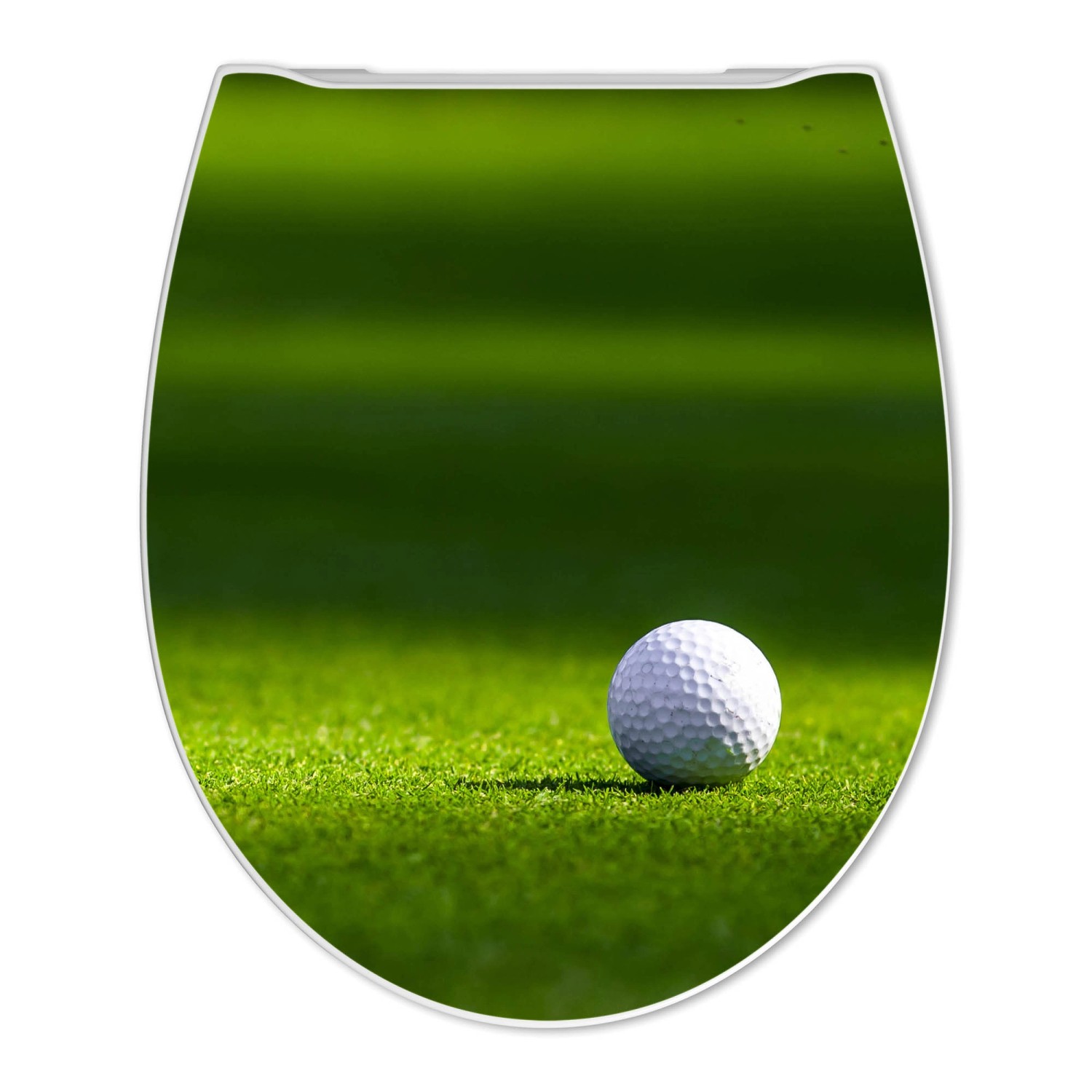 Banjado Premium WC-Sitz mit Golfball-Motiv. Duroplast Toilettendeckel mit Absenkautomatik.