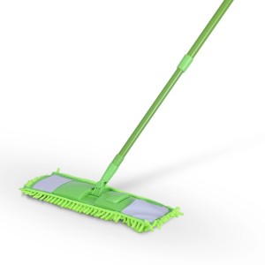 Bestlivings Bodenwischer Set Chenille Grün mit 4 Ersatzbezügen.