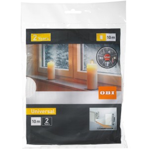 OBI Türdichtung/Fensterdichtung aus Schaumstoff, weiß, 1-5mm Spalt, 10m Rolle.