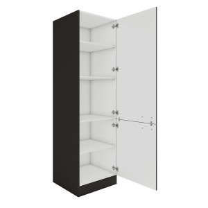Offener OPTIFIT Madrid420 Vorratsschrank, 60 cm, Anthrazit Matt, mit Einlegeböden.
