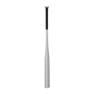 Relaxdays Baseballschläger Aluminium Silber Schwarz Rutschfest 86 cm x 5 cm