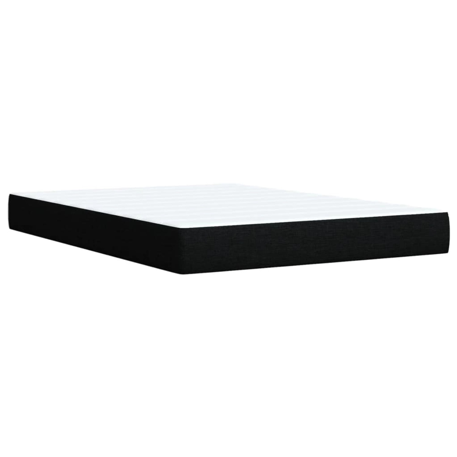 Schwarze vidaXL Boxspringbett Matratze, 140x200 cm, Stoff
