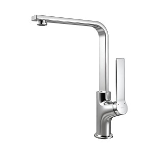 Emke Küchenarmatur Chrom im Ultradünnen Design 30x22x10 cm Küchenarmatur Drehbar Wasserhahn