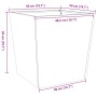 Olivgrüne vidaXL Pflanzkübel, 50x50x50 cm, Stahl, 2er-Set für Garten und Terrasse.