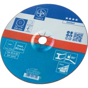 LUX Gewebe-Trennscheibe, 230 mm Durchmesser, für Winkelschleifer.