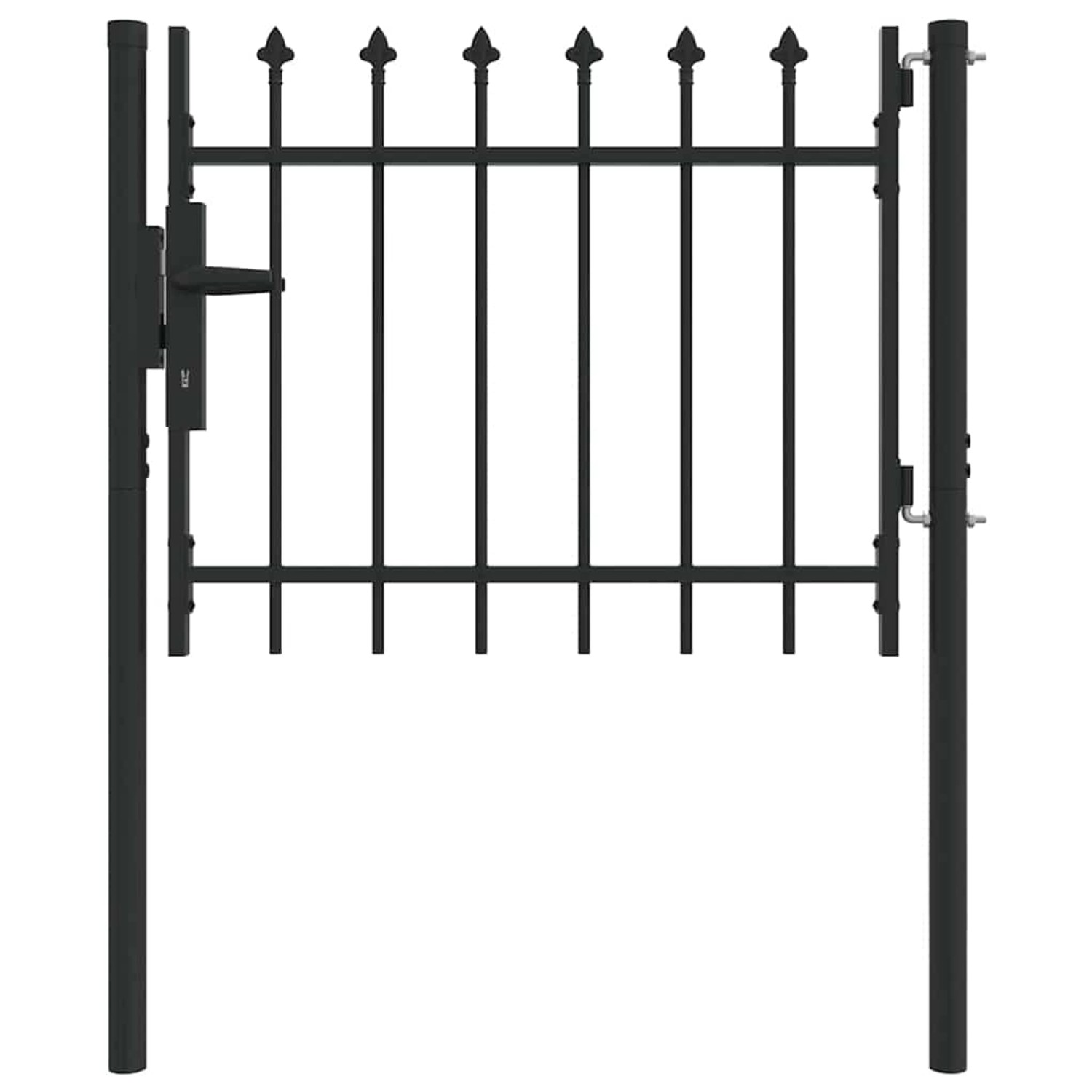 vidaXL Zauntor Grau 100 x 75 cm Pulverbeschichteter Stahl 42008878 günstig online kaufen