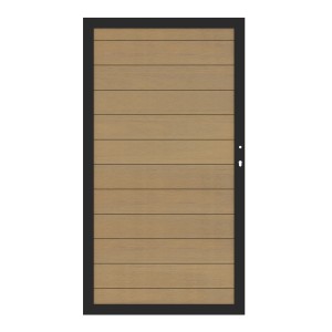 Tor System WPC Platinum 98 x 180 cm Lärche-Anthrazit