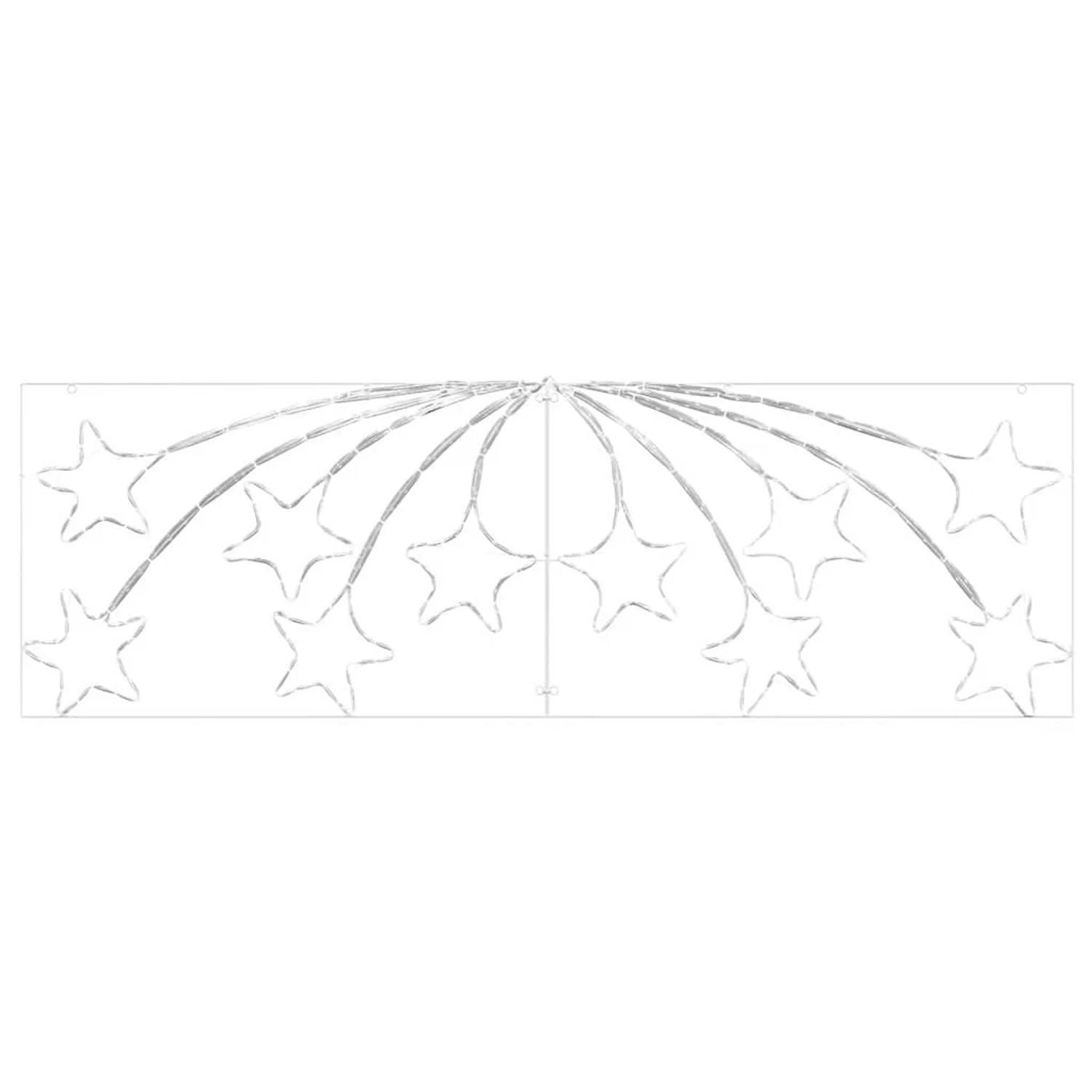 vidaXL Weihnachtsstern mit 432 LEDs Mehrfarbig 180 x 57 cm PVC 42018956_5
