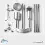 Homematic IP Wettersensor pro, zerlegt. Smart Home Wetterstation mit Windmesser, Regenmesser, Temperaturfühler, Metallstange.