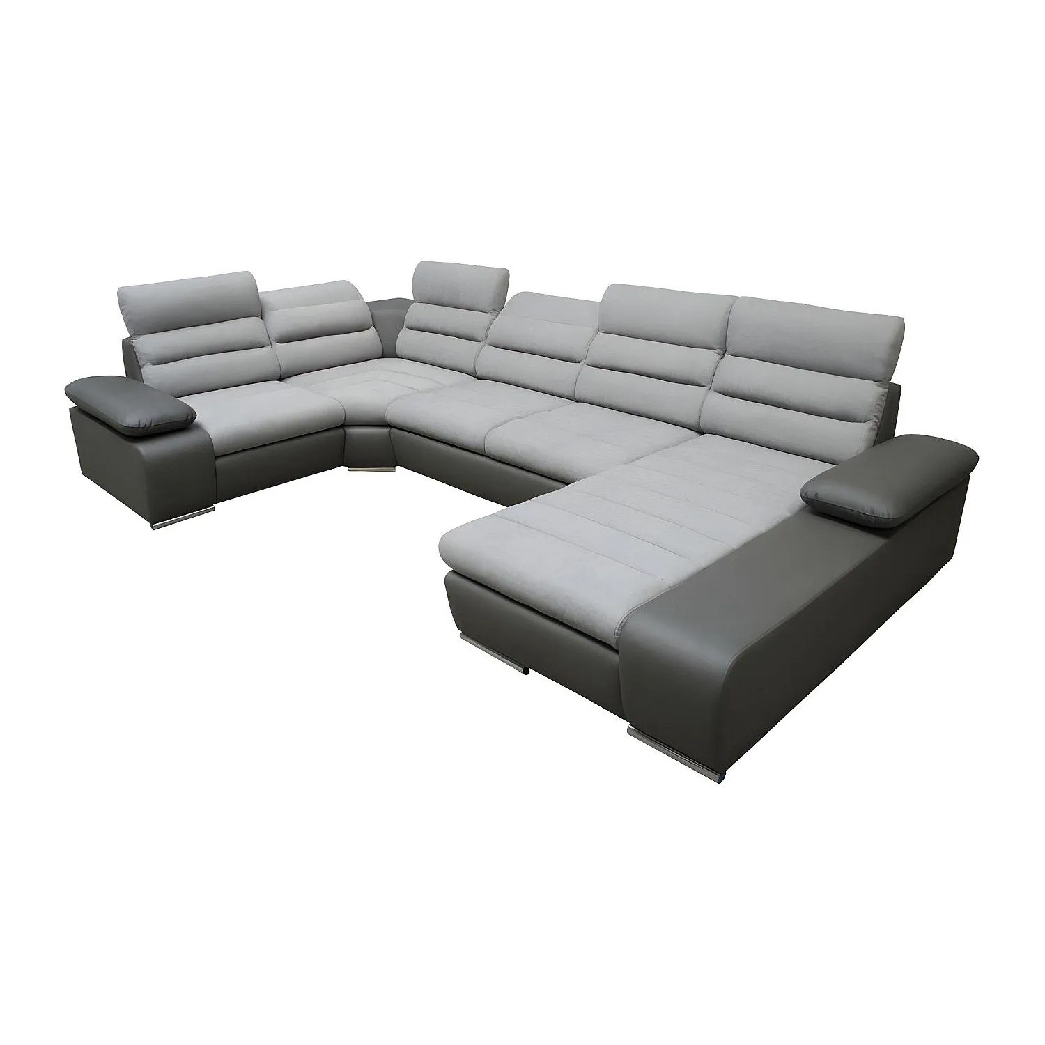 Vente-unique Schlafsofa Boileau Grau 362 cm