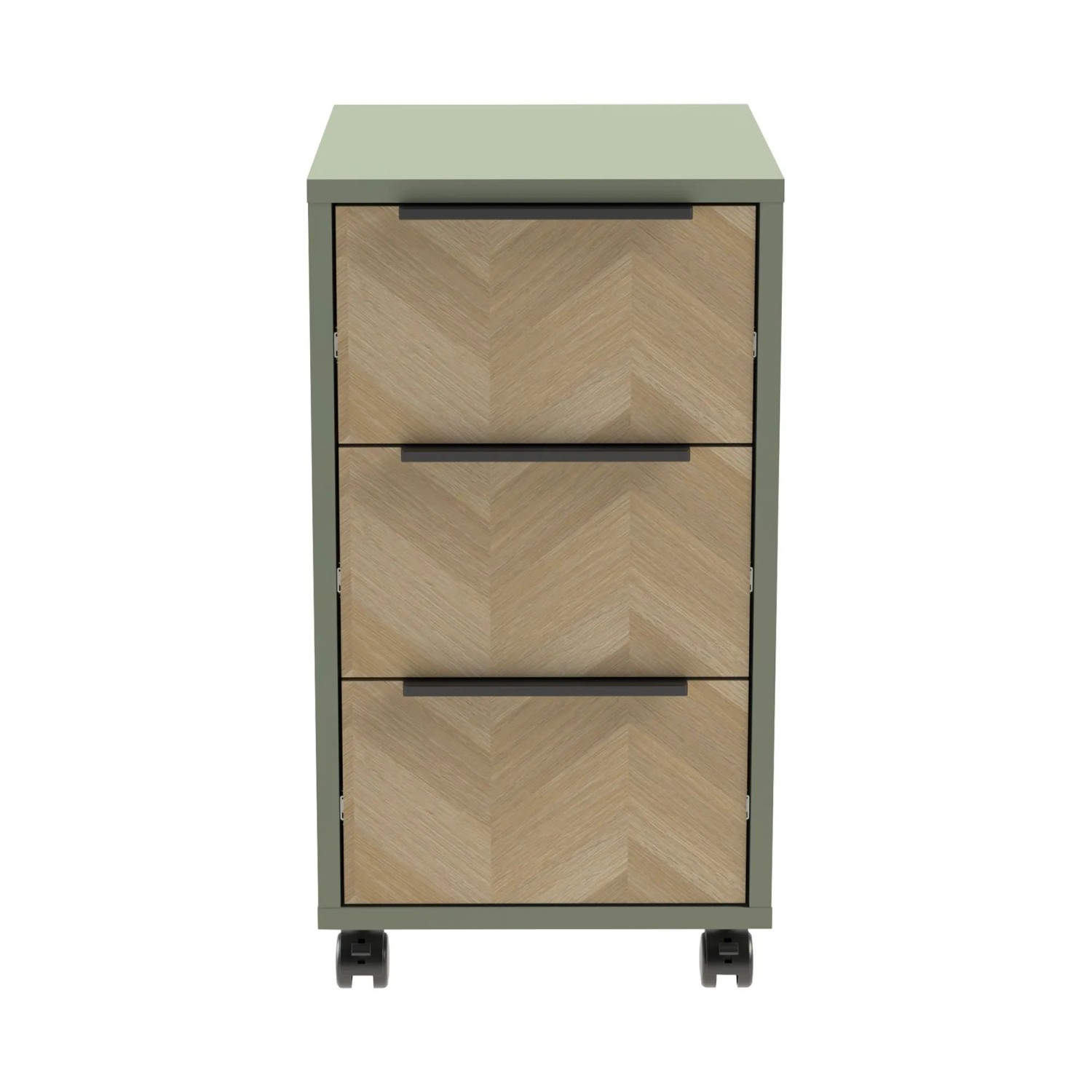 Schildmeyer Rollcontainer Piazza 59,7 cm x 32,6 cm x 39,1 cm Pistazie Fischgräte