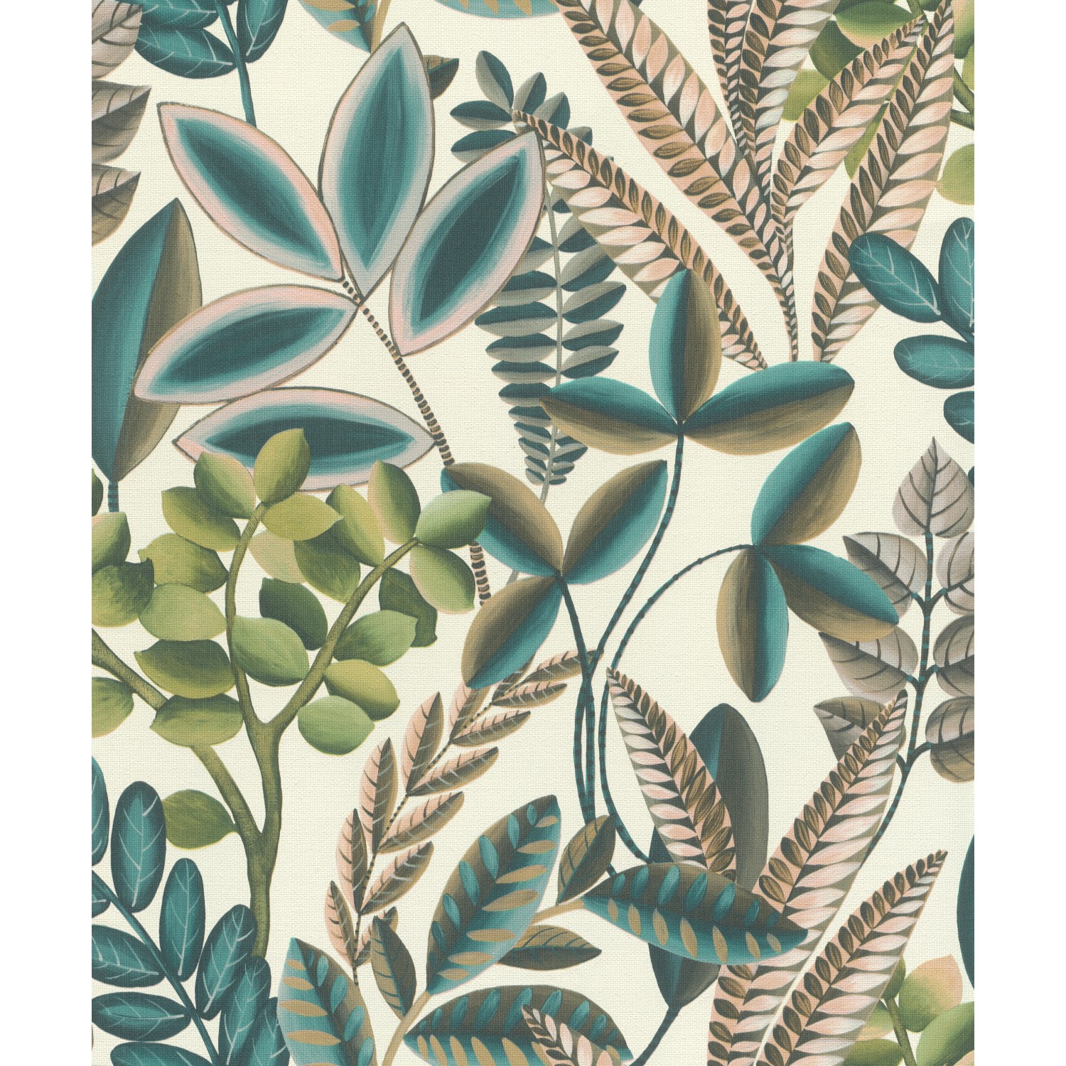 Rasch Vliestapete Florentine III 485523 Blätter Creme-Weiß 10,05x0,53m