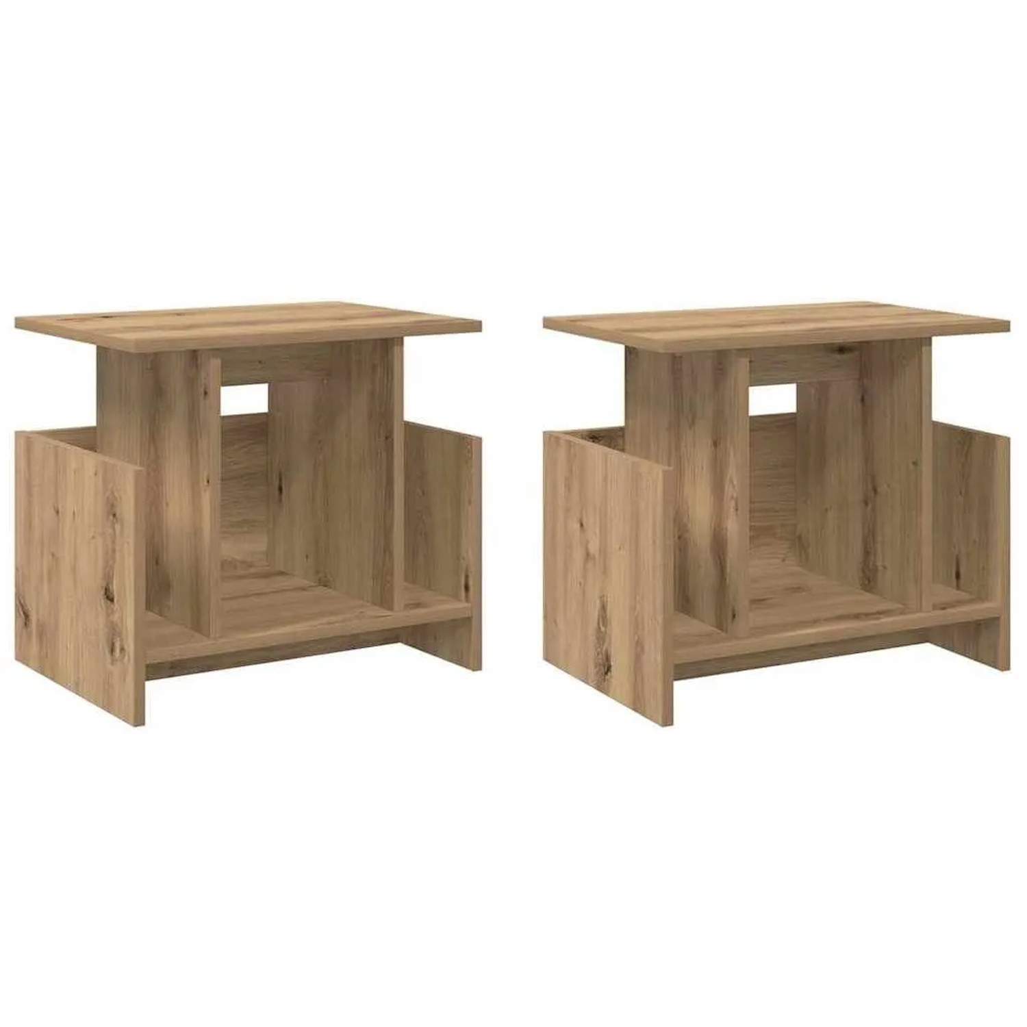 vidaXL TV-Ständer 2 Stk Artisan-Eiche 50 x 35 x 45 cm Holzwerkstoff 891015
