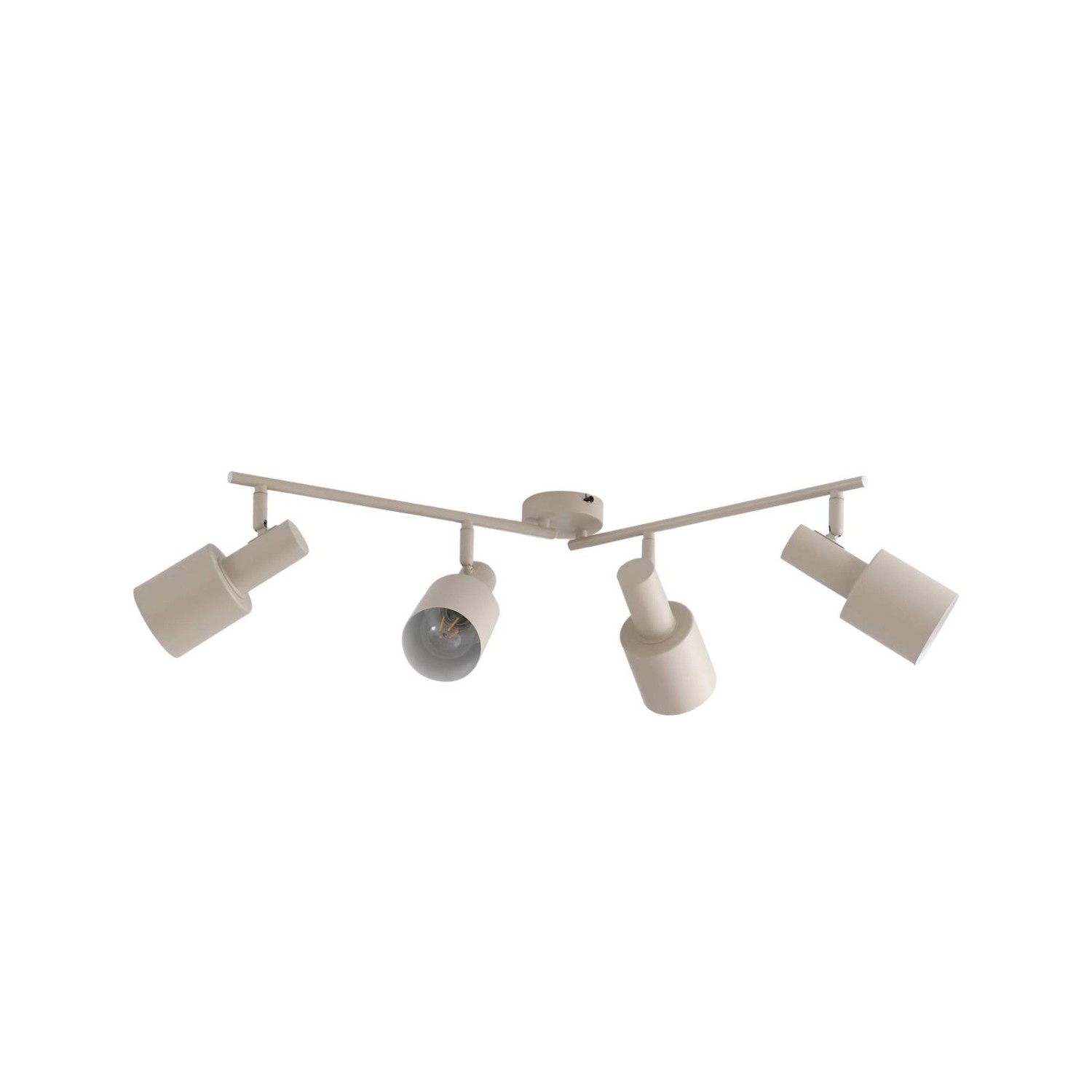 Lindby Strahler Ovelia 10019893 Modern in Creme aus Metall 4-flammig E27 Flurleuchte