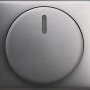 Busch-Jaeger Zentralscheibe mit Drehknopf, Platin, für Dimmer der Serie Alpha Nea.