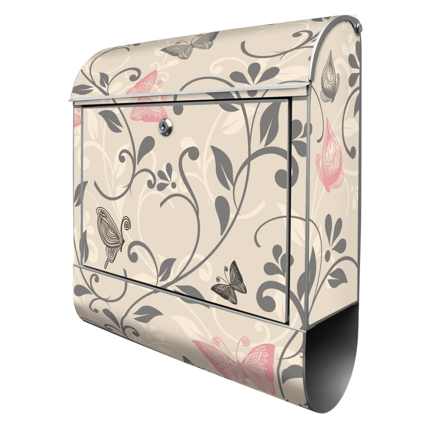 Banjado Design Briefkasten Silber Pulverbeschichtet 39x47x14cm 2 Schlüssel Mit Zeitungsfach Motiv Wt Erwachen Banjado Design Briefkasten Silber Pulverbeschichtet, 39x47x14cm, 2 Schlüssel, Mit Zeitungsfach Motiv Wt Erwachen