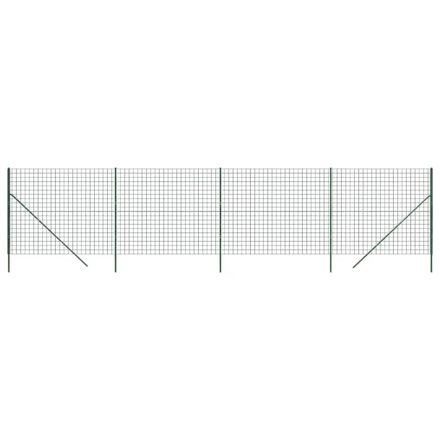 vidaXL Maschendrahtzaun Grün 2x10 m Verzinkter Stahl 154086 günstig online kaufen