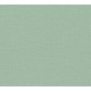 Helle, grüne Vliestapete im Leinen-Look, ideal für Kinder- und Schlafzimmer.