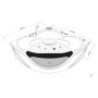 Skizze einer AcquaVapore Eck-Badewanne W25-TH-SC 15 mit Whirlpool-Funktion und Maßangaben.