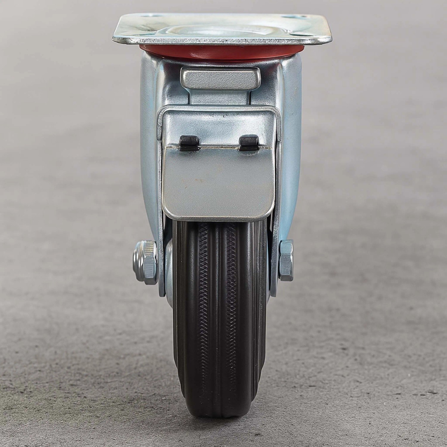 Wiltec Doppelstopp-Lenkrolle Set 4X Vollgummirad 75Mm 50Kg Transportrollen_8