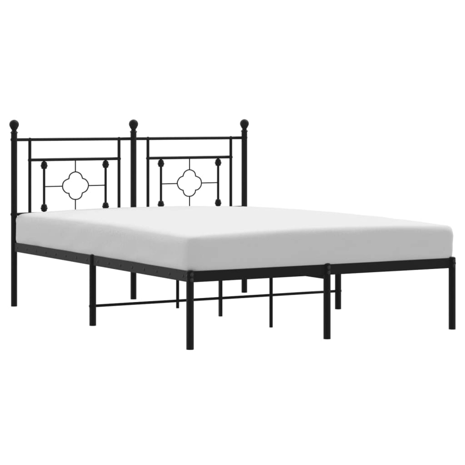 vidaXL Bettgestell mit Kopfteil Metall Weiß 140x200 cm Modell 181930158 günstig online kaufen