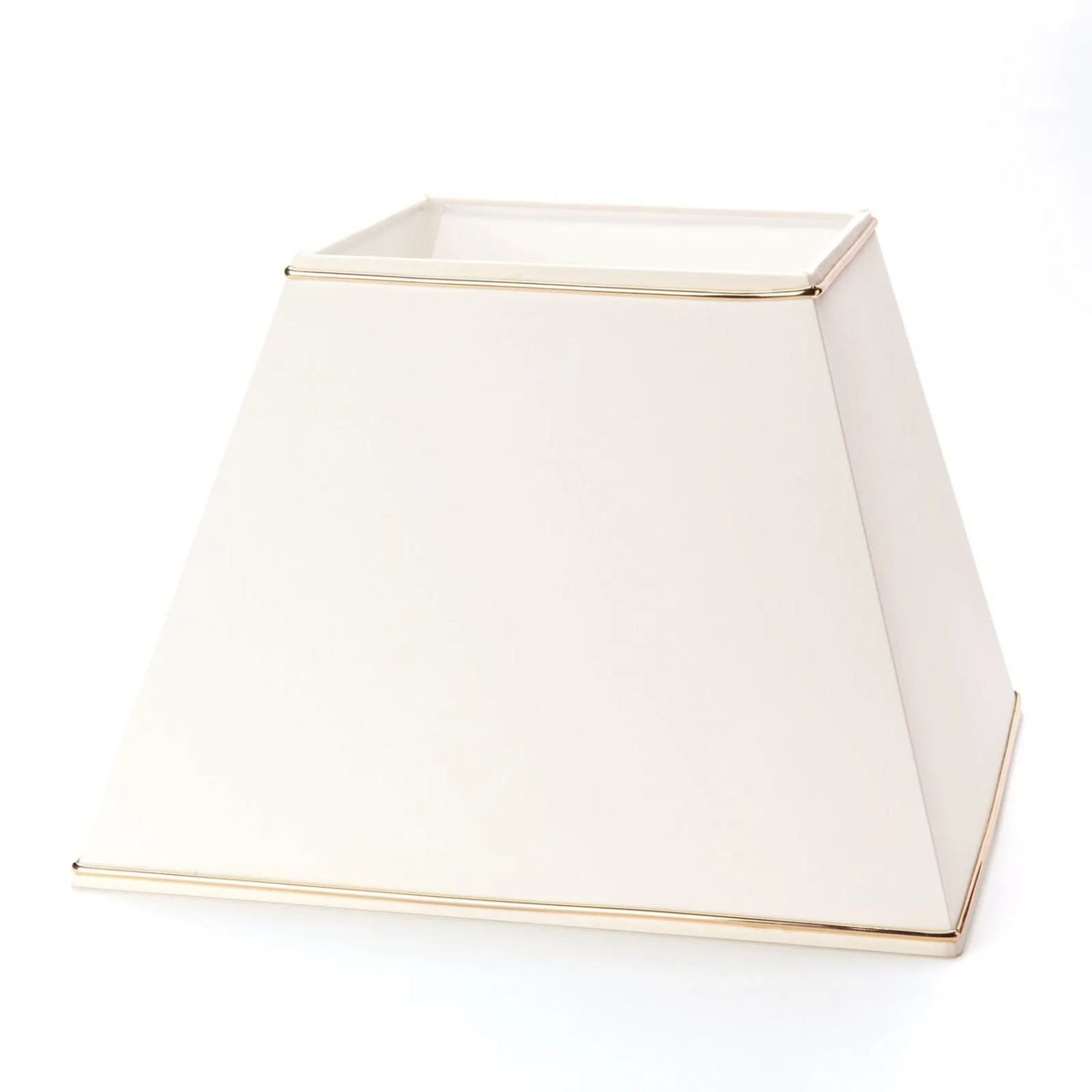 Orion Lightstyle Lampenschirm Creme Eckig mit Goldkante 31 x 31 cm E27