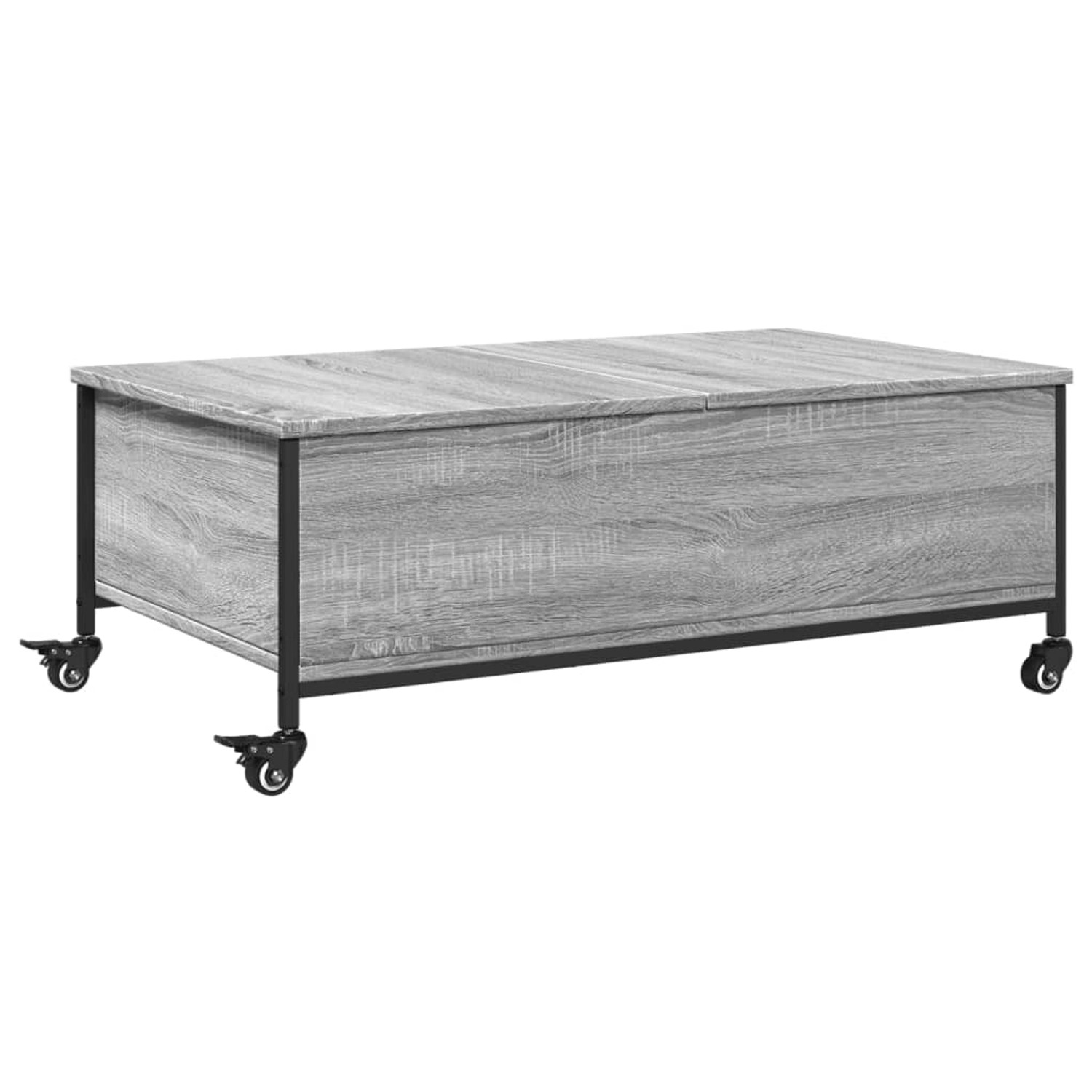 vidaXL Couchtisch mit Rollen Grau Sonoma 91x55x34 cm Holzwerkstoff 842299 günstig online kaufen