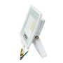 Weißer LUXULA LED Strahler 20W mit Haltebügel, geeignet als robuster LED-Außenstrahler.