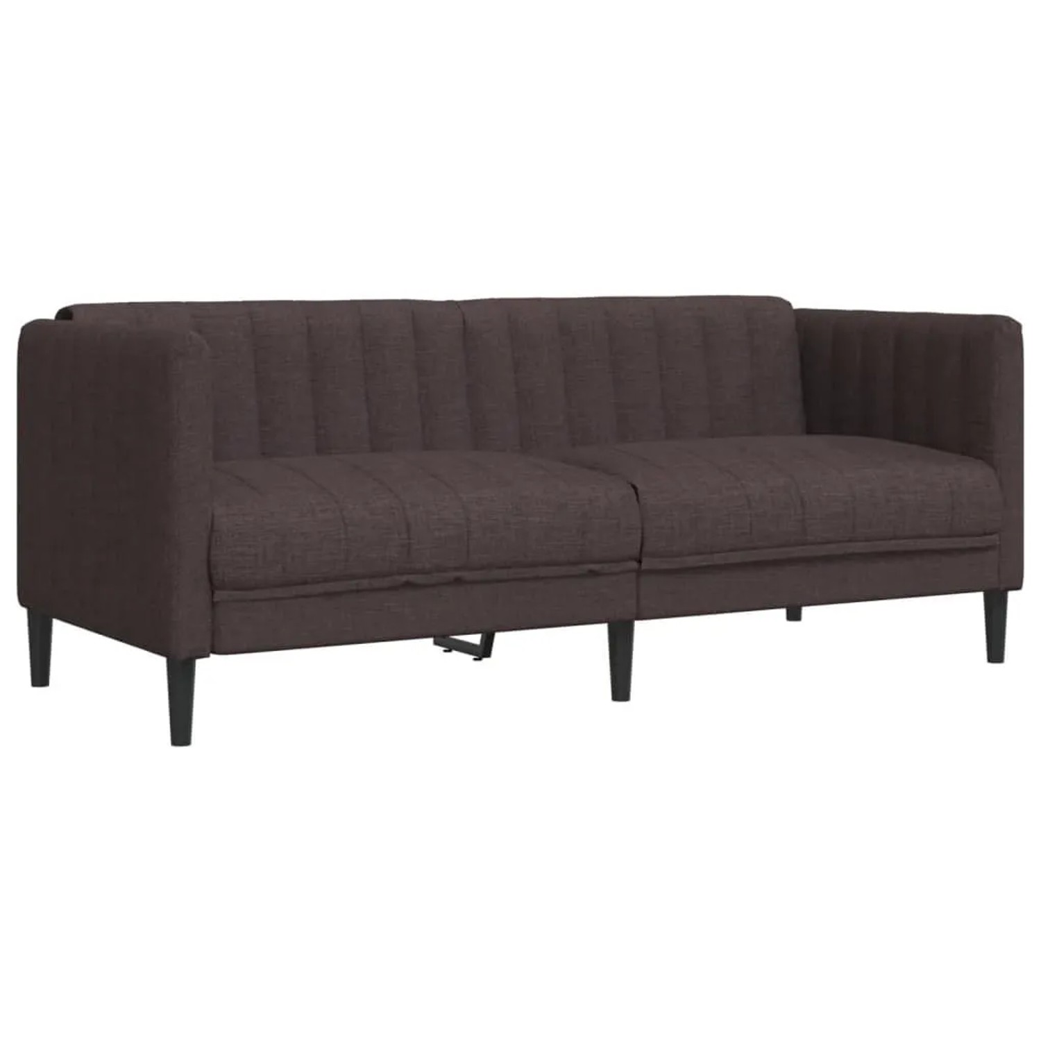 vidaXL Sofa 2-Sitzer Dunkelbraun Stoff 372607