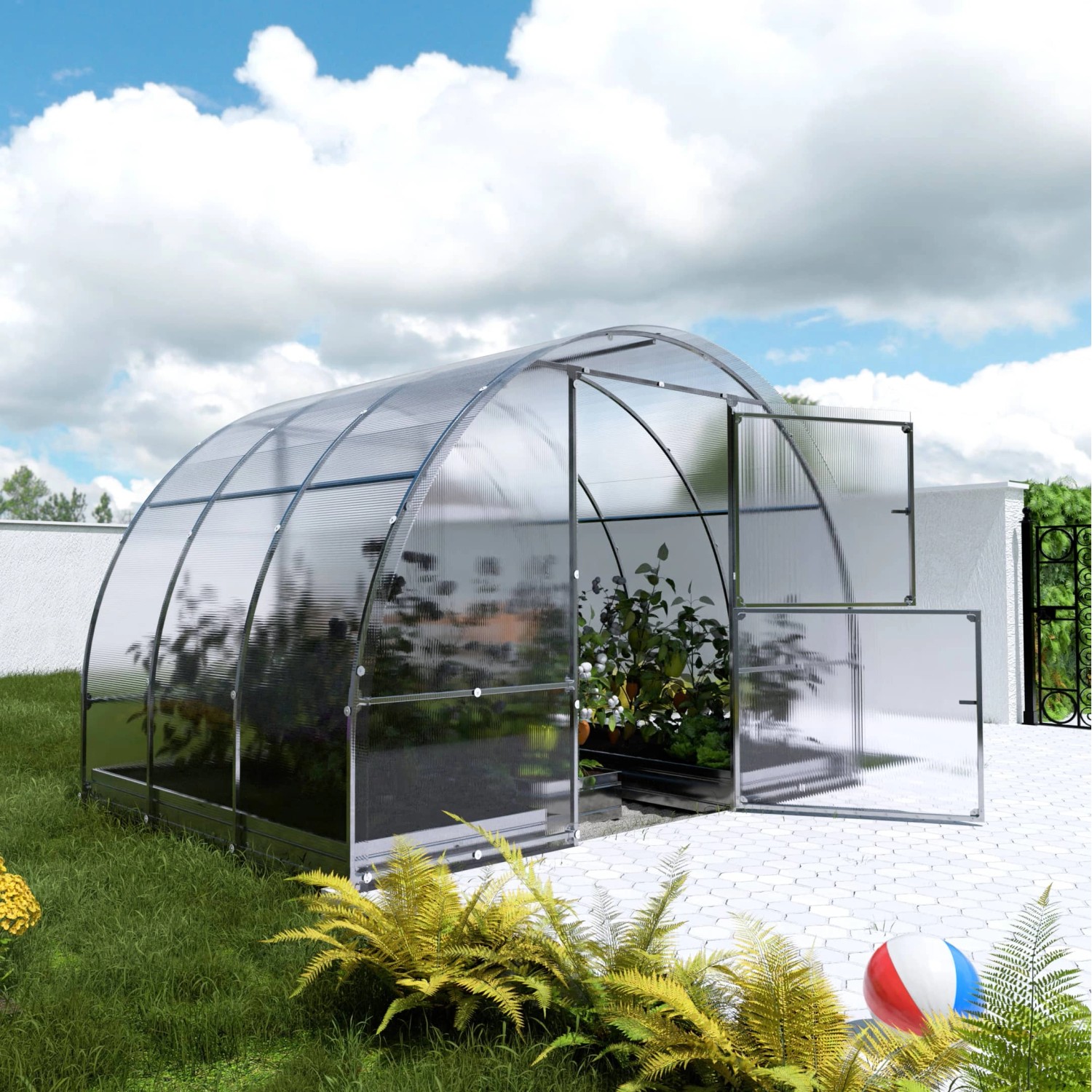 Klasika Greenhouses Easy KLASIKA Gewächshaus 6m², 3m x 2m mit 4 mm Polycarb günstig online kaufen