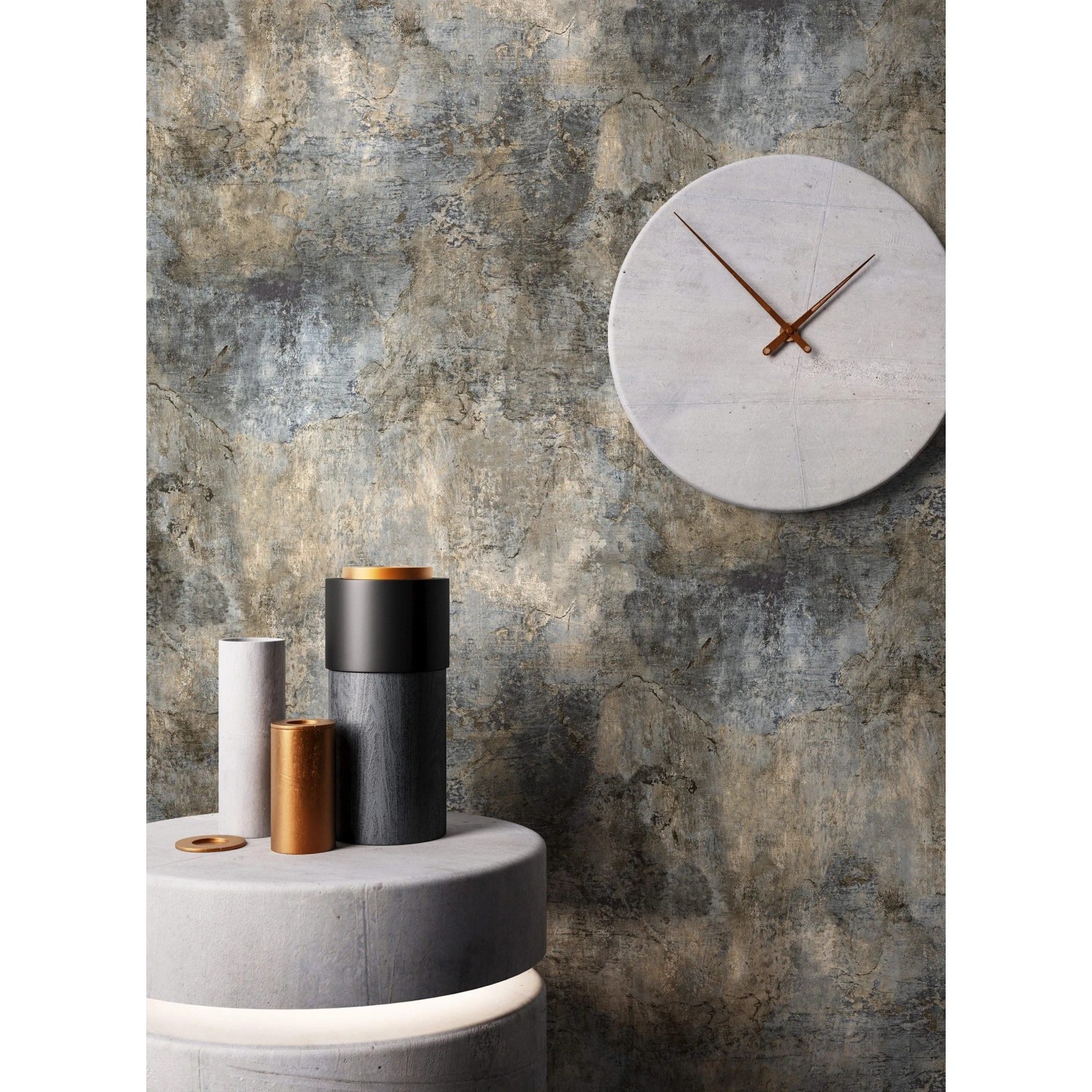 Newroom Vliestapete Gadiel Taupe Beton Modern_4