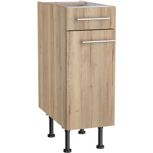 Optifit Unterschrank Erik290 in Wildeiche, 30 cm breit, mit Schublade und Tür für die Küche.