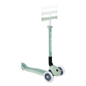 Globber Primo Foldable Lights Tretroller 120/80 mm ABEC 5 3-Rädrig Höhenverstellbar LED-Rollen Pistazie