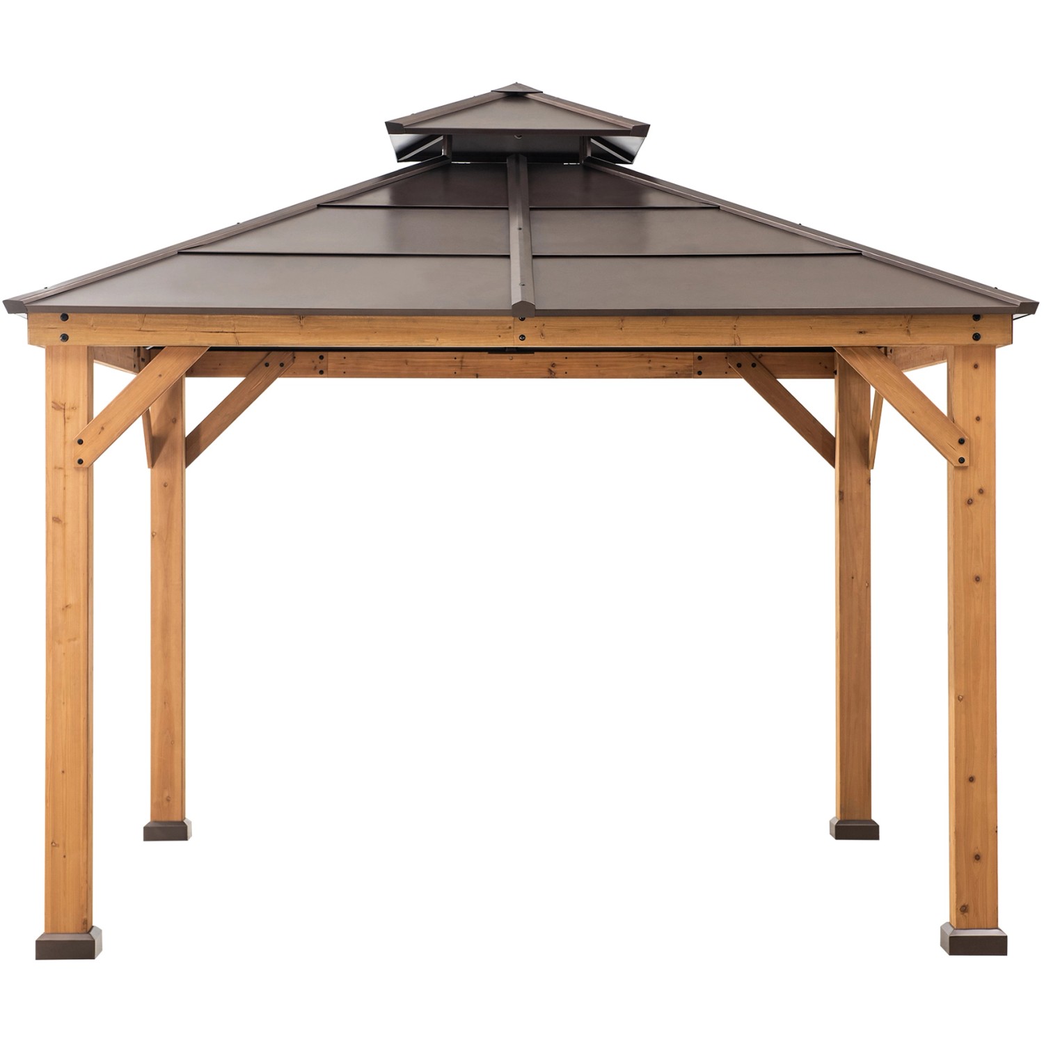 Sunjoy Gazebo Paps Zedernholz 335 cm x 335 cm Braun