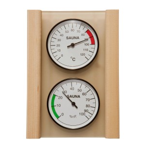 Weka Set: Hygrometer und Thermometer für Sauna, zur Kontrolle von Temperatur und Luftfeuchtigkeit.
