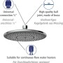 Detailaufnahme des Regenduschkopfs vom Wenko Duschsystem Watersaving Chrom, geeignet für Durchlauferhitzer.