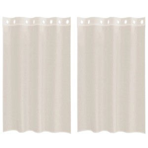 vidaXL Voile Vorhänge mit Ösen 2 Stk Creme 140x175 cm 4102072