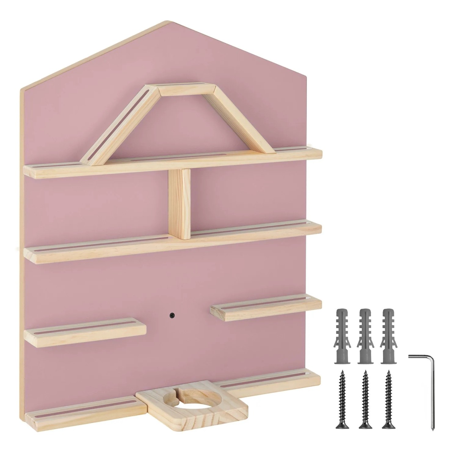 Tectake Tonie Regal Mylittlestory House Für Bis Zu 50 Tonies In Haus Optik  Metallstreifen Für Magnetischen Halt  15 50 x 50 x 60 cm Pink