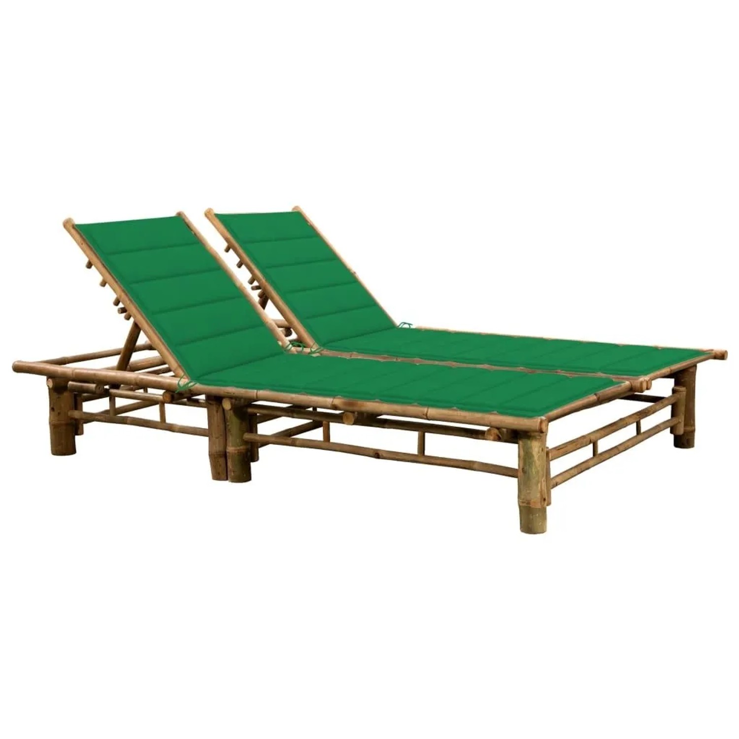 Furnicato Sonnenliege Bambus 200 X 130 X 24 87 Cm Grün 3 Liegepositionen